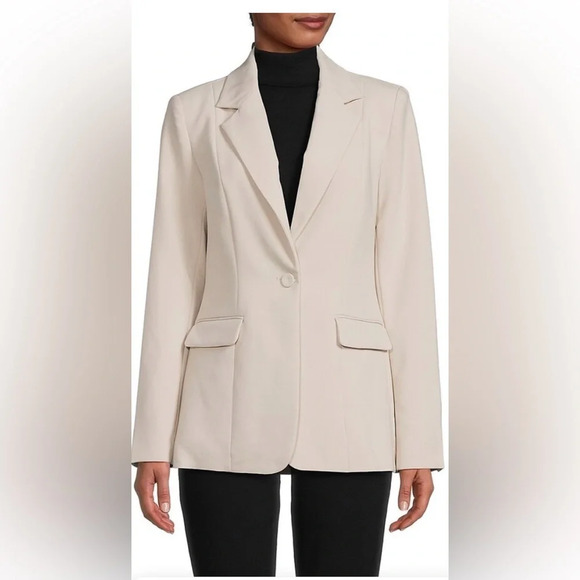 Elie By Elie Tahari Solid Single Breasted Blazer  Career Classic NWT Size 6 - Picture 1 of 10